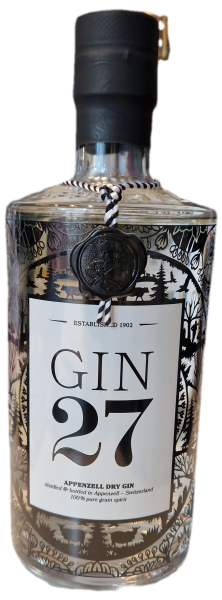 Gin 27 Appenzell Dry, Appenzeller Distillery, Schweiz